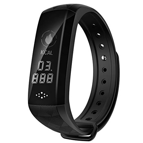 Smart Band, Waterproof IP67 Activity Tracker Fitness Watch With Sustained Heart Rate Monitor USB charging Calorie Counter Sleep Tracker Wireless Bluetooth Bracelet for iOS &Android