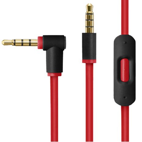 Replacement Beats Audio Cable  Inline Remote  Microphone for Beats by Dr Dre Headphone SoloHD  Studio  Pro  Detox  Wireless - Compatible to Apple iPhone 3GS  4  4S  5  5S  6  6 plus - Samsung Galaxy Note 2  3 S3  S4  S5