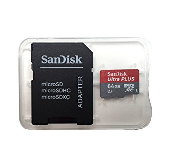 SanDisk Ultra PLUS 64GB Memory Card. Upto 80MB/S Read. MicroSDXC, Class 10, UHS-1 Card With SD Adapter.