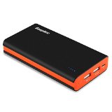 EasyAcc Classic 15000mAh External Battery Pack Brilliant High Capacity Power Bank Portable Charger for iPhone Samsung Smartphones Tablets - Black and Orange