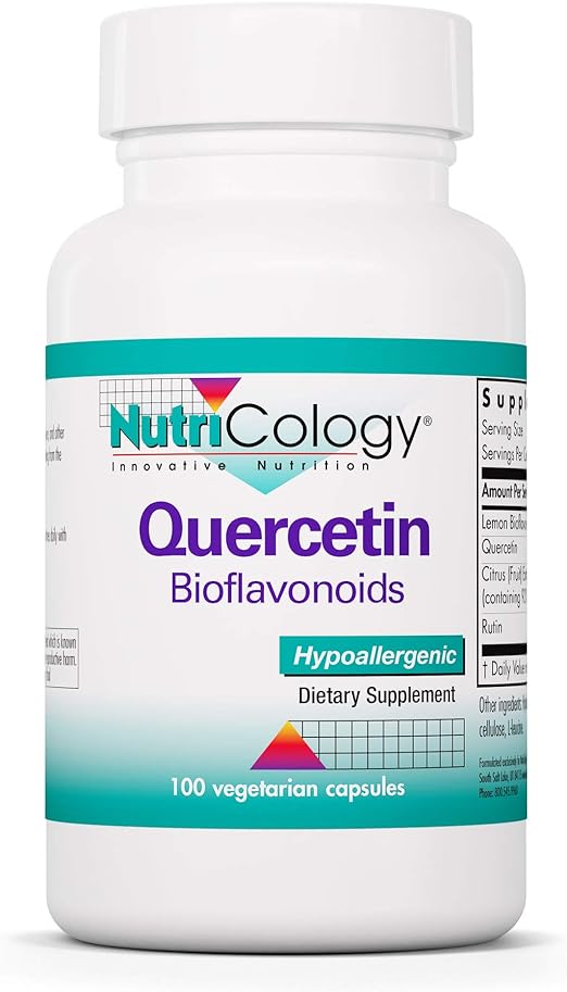 Nutricology Quercetin Bioflavonoids - Lemon Bioflavonoid Complex, Rutin, Citrus Extract, Hesperidin, Vegetarian Capsules - 100 Count