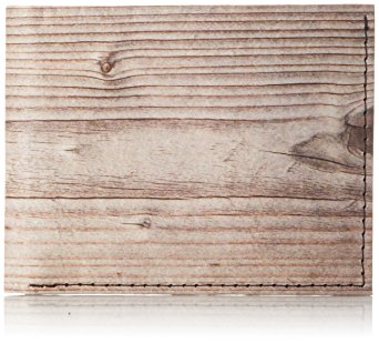Dynomighty Men's Wood Billfold Wallet, Gray, One Size