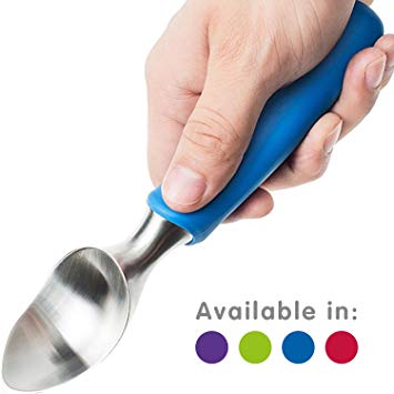 SUMO Ice Cream Scoop: Solid Stainless Steel · Non-slip Rubber Grip · Dishwasher Safe · [Blue]