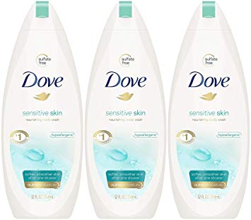 Dove Sensitive Skin Nourishing Body Wash, 12 Fluid Ounce (Pack of 3)