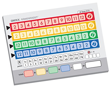 Qwixx, Replacement Score Cards Action Game