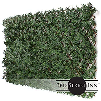 3rd Street Inn Cannabis Leaf Trellis 4-Pack - Fake Weed Plant - Smoke Shop Decor - Marijuana Wall Art - Boxwood and Ivy Privacy Fence Substitute - DIY Flexible Fencing (Cannabis)