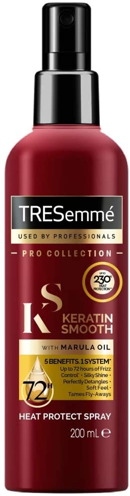 Tresemme Pro Collection Keratin Smooth with Keratin and Marula Oil Heat Protect Spray for Frizzy, Damaged Hair 200 ml
