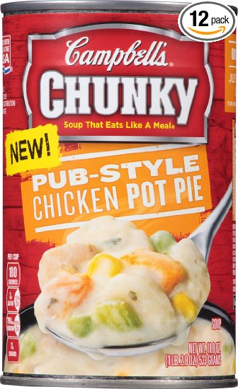 Campbell's Chunky Soup, Pub-Style Chicken Pot Pie, 18.8 Ounce (Pack of 12)