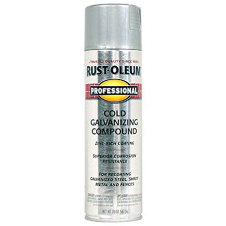 Rust-Oleum 7585838 Professional Cold Galvanizing Compound Spray Paint, 20-Ounce