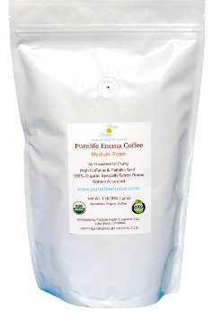 PureLife Enema Coffee- 1 Lb - Organic Gerson Specific - Air Roasted Medium