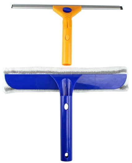 Jet Clean Pro Window Cleaning Kit-135 Squeegee and Microfiber Washer for Glass Mirror Shower Auto