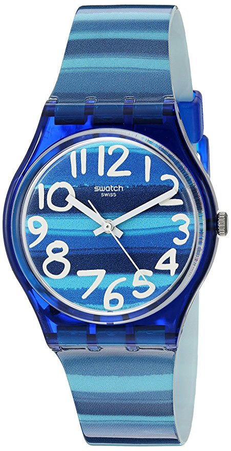 Swatch Unisex GN237 Blue Plastic Watch