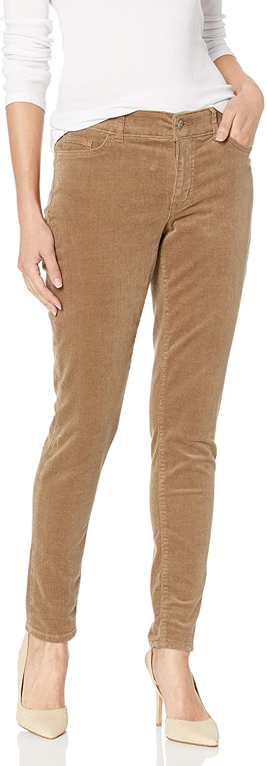 Chaps Women's Skinny 21 Wale Straight Corduroy-Pant