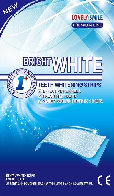 Lovely Smile | 28 WHITESTRIPS Teeth whitening strips - Advanced no-slip technology - Professional Teeth Whitening Kit - Premium Line
