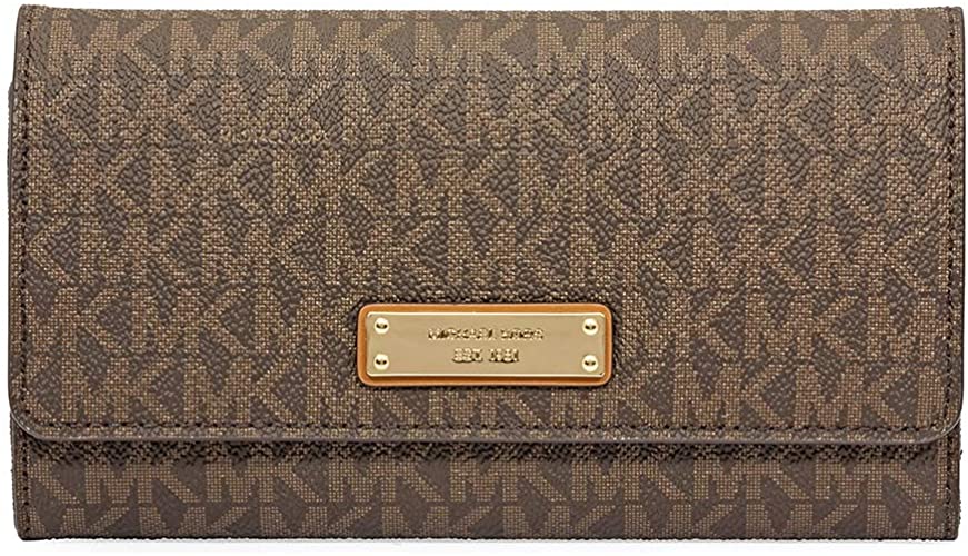 MICHAEL Michael Kors Jet Set Large Trifold Wallet Brown One Size