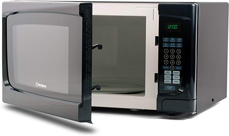 Westinghouse WCM16100B 1000 Watt Counter Top Microwave Oven, 1.6 Cubic Feet, Black Cabinet