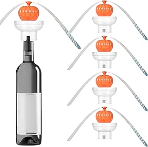 VAIPI 4 Pack Fly Fans for Tables, Portable Pumpkin Tabletop Fly Fan Outdoor Indoor Food Fan with Holographic Blade, Battery Powered Picnic Fan for BBQ, Restaurant - Compatible All Small Caliber Bottle