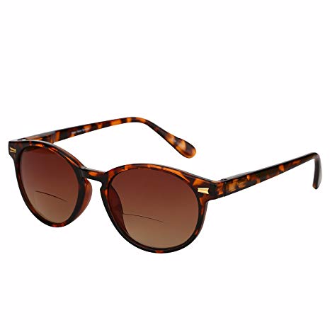 "The Brilliance" Best Bifocal Sunglasses - Round, Full Frame Reading Sunglasses