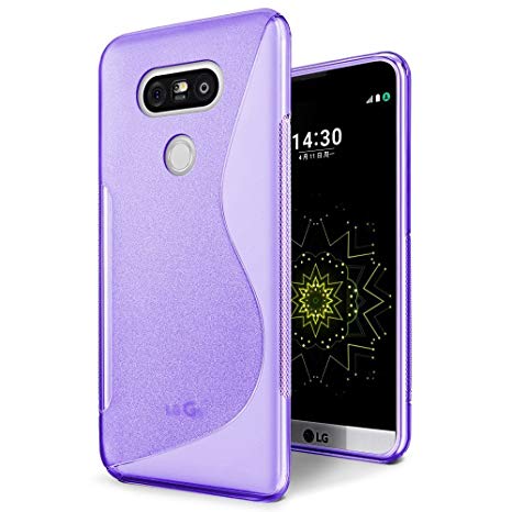 LG G6 TPU Cover , Skypillar Canada, Anti-Scratches Slim Fit Flexible Soft Silicone Rubber Case for LG G6 (LGH873) - Purple