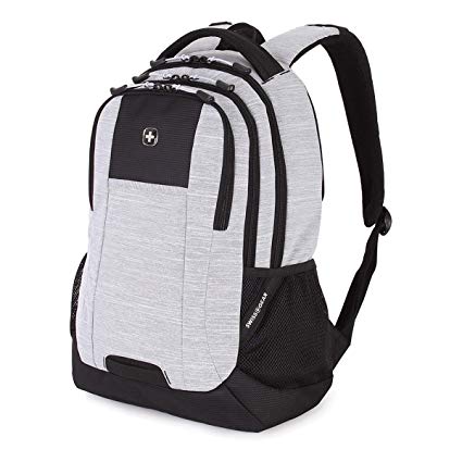 SWISSGEAR 5505 Laptop Backpack Men's and Women's - Light Gray Heather/Black - Special Edition