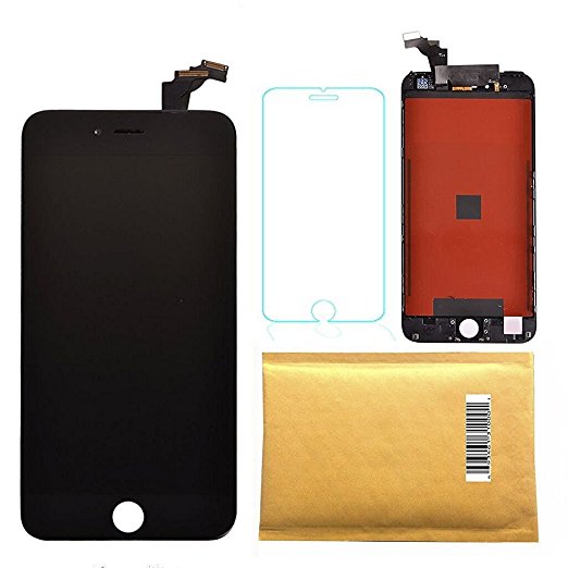Replacement LCD Display Touch Screen Digitizer Frame Assembly Full Set for Iphone 6plus(5.5 inch) with tools (Black)