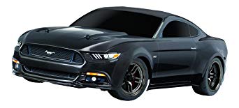 Traxxas 83044-4 Mustang GT Race Car Electric AWD Ford TQ 2.4GHz Remote Control, Size 1/10, Black
