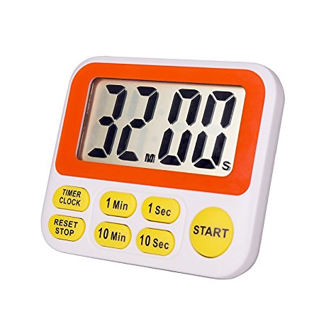 Aimila Digital Countdown Kitchen Timer With Alarm Clock Large Led Count Down Timer Fast Setting