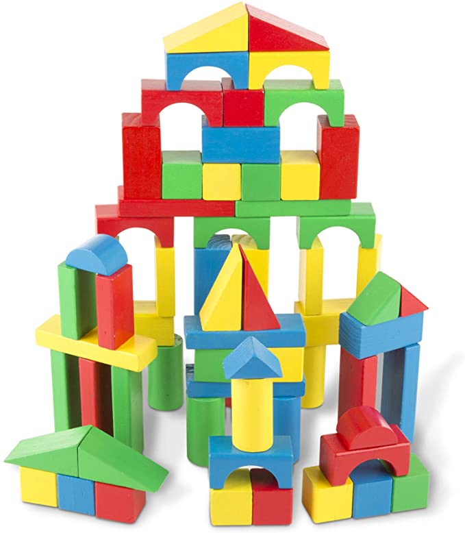 Melissa & Doug 100-Piece Wood Blocks Set