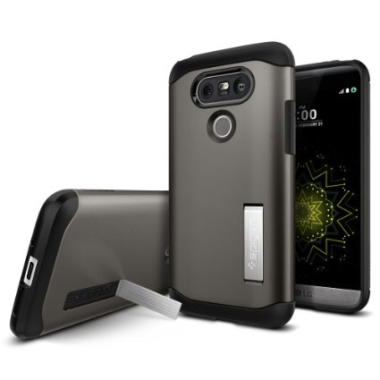 Spigen Slim Armor Air Cushioned Corners Dual Layer Protective Case for LG G5 - Gunmetal