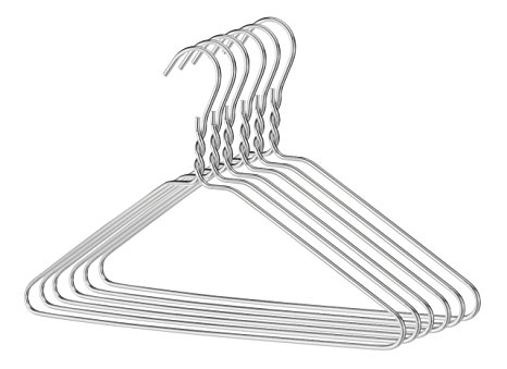 Whitmor Aluminum Clothes Hanger, S/6