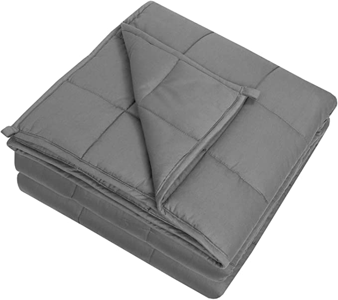 Sweet Home Collection Weighted Blanket Quality Heavyweight Cozy Soft Breathable and Comfortable Bedding with Premium Grade Glass Beads, 60" x 80"-15 Pounds, Dark Gray