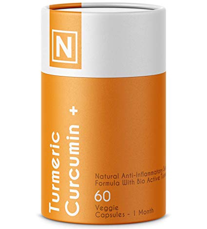 Turmeric Curcumin + | Natural Anti-Inflammatory Support Formula by Nuzena - 1200mg Organic Turmeric with BioPerine and 95% Curcuminoids (60 Capsules) - Perfect for Joint Pain Relief