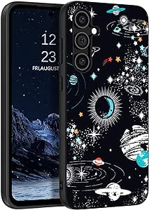 BENTOBEN Compatible with Samsung Galaxy S23 FE 5G Case, Glow in The Dark, Planet Pattern Phone Case, Slim Fit TPU Bumper Shockproof Anti Scratch Protective Case for Samsung S23 FE 5G 6.4", Black