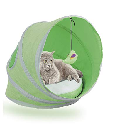 PAWISE Cat Tent Bed Pop-up Pet Cat House Tent Castle