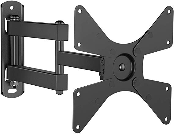 TV Wall Bracket, Swivels Tilts Extends Rotates TV Wall Mount for 10-40 inch TVs up to 20KG, Max VESA 200X200mm