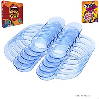 Dental Intraoral Cheek Lip Retractor Mouth Opener for Fun Speaking Game "Watch Ya Mouth" & "Speak Out", Mouth Guard Challenge | Blue C-Shape 20 Pack | Love It Or It's Free Guaranteed FROM BSG Only