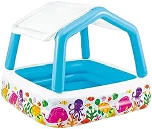 Intex Sonnenschirm Aquarium Pool, Bunt, 157x157x122 cm, 57470, Farben sortiert, 1 Stück