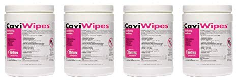 CaviWipes Metrex Disinfecting Towelettes Canister Wipes, 160 Count (4-Pack)