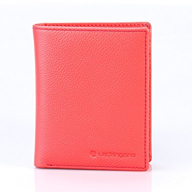 Slim & Soft RFID Blocking Wallet, Trifold Genuine Leather Purse with 2 Cash Compartment And 15 Card Solts by Lackingone, Credit Card Protector with ID Windows or Photo Slot (4.33"3.54"0.78")