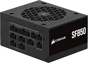 CORSAIR SF850 (2024) Fully Modular Low Noise 80 Plus Platinum ATX Power Supply – ATX 3.0 Compliant – PCIe 5.0 Ready – SFX-to-ATX Bracket Included – Black