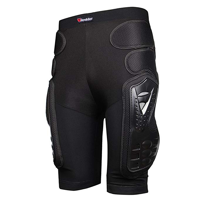 HEROBIKER Protective Armor Pants, Heavy Duty Body Protective Shorts Motorcycle Bicycle Ski Armour Pants for Men & Women