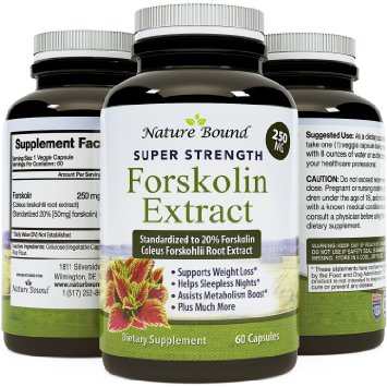 Pure Forskolin Extract - Indian Coleus Forskolin Plant Therapy for Natural Weight Loss - Burn Fat - Boost Metabolism - #1 Antioxidant - Look Leaner & Boost Confidence for Women & Men by Nature Bound