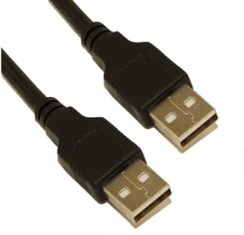 MyCableMart 15ft USB 2.0 Certified 480Mbps Type A Male to A Male Black Cable