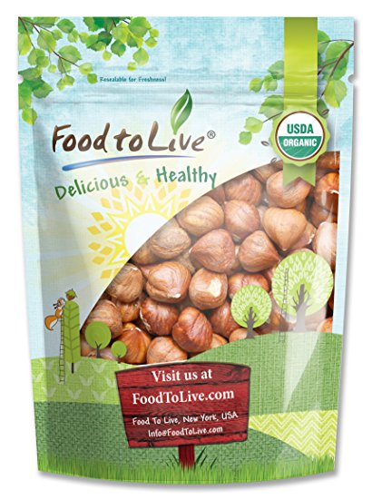 Food to Live Organic Hazelnuts / Filberts (Raw, No Shell) (8 Ounces)