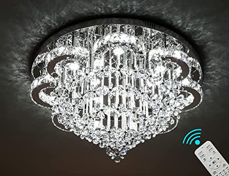 31''Modern Shiny Crystal Chandelier Contemporary Crystal Ceiling Raindrop Chandelier Pool Light for Bathroom Celiling lamp Dining Room Living Room Bedroom Suspension Lamp 3500K-6000K Include Bulb