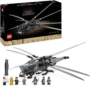 LEGO 10327 Icons Dune Atreides Royal Ornithopter, Model Kit for Adults to Build, Movie-Themed Aviation Gifts for Men, Women, Him, Her, Vehicle Set with 8 Minifigures Inc. Chani & Baron Harkonnen