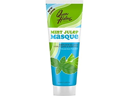 Queen Helene Facial Masque, Mint Julep, 8 Ounce, Pack of 3 [Packaging May Vary]