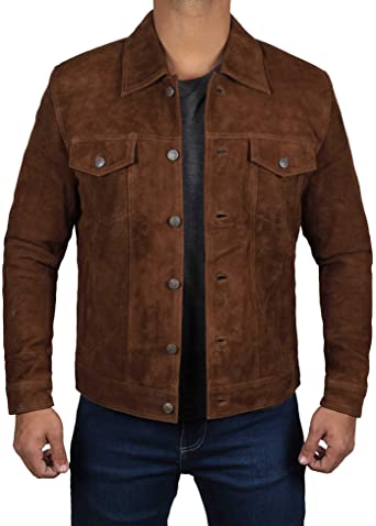 Suede Jacket Men - Real Suede Mens Leather Jacket