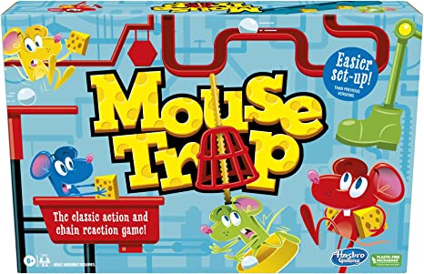 Hasbro Gaming Mouse Trap Board Game for Kids Ages 6 and Up, Classic Kids Game for 2-4 Players, with Easier Set-Up Than Previous Versions