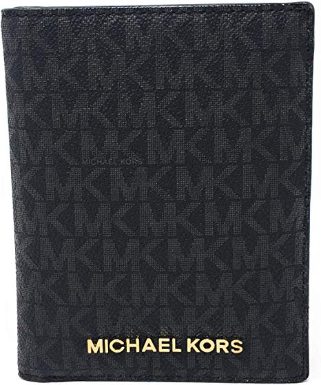 Michael Kors Jet Set Travel Passport Holder Wallet Case PVC 2019 (Black PVC)